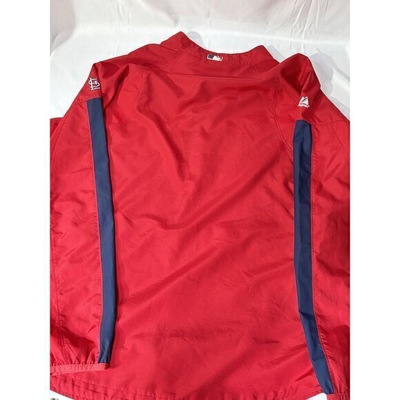 St. Louis Cardinals Majestic Performance Cool base 3/4 Zip Up Jacket sz XL - Picture 8 of 11